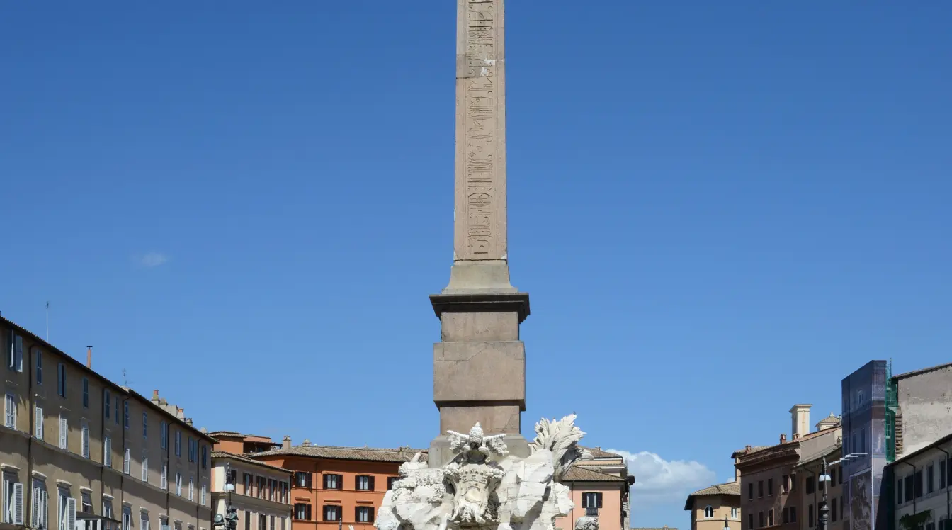 Fountain of the Four Rivers in Piazza Navona, a key Angels and Demons location in Rome