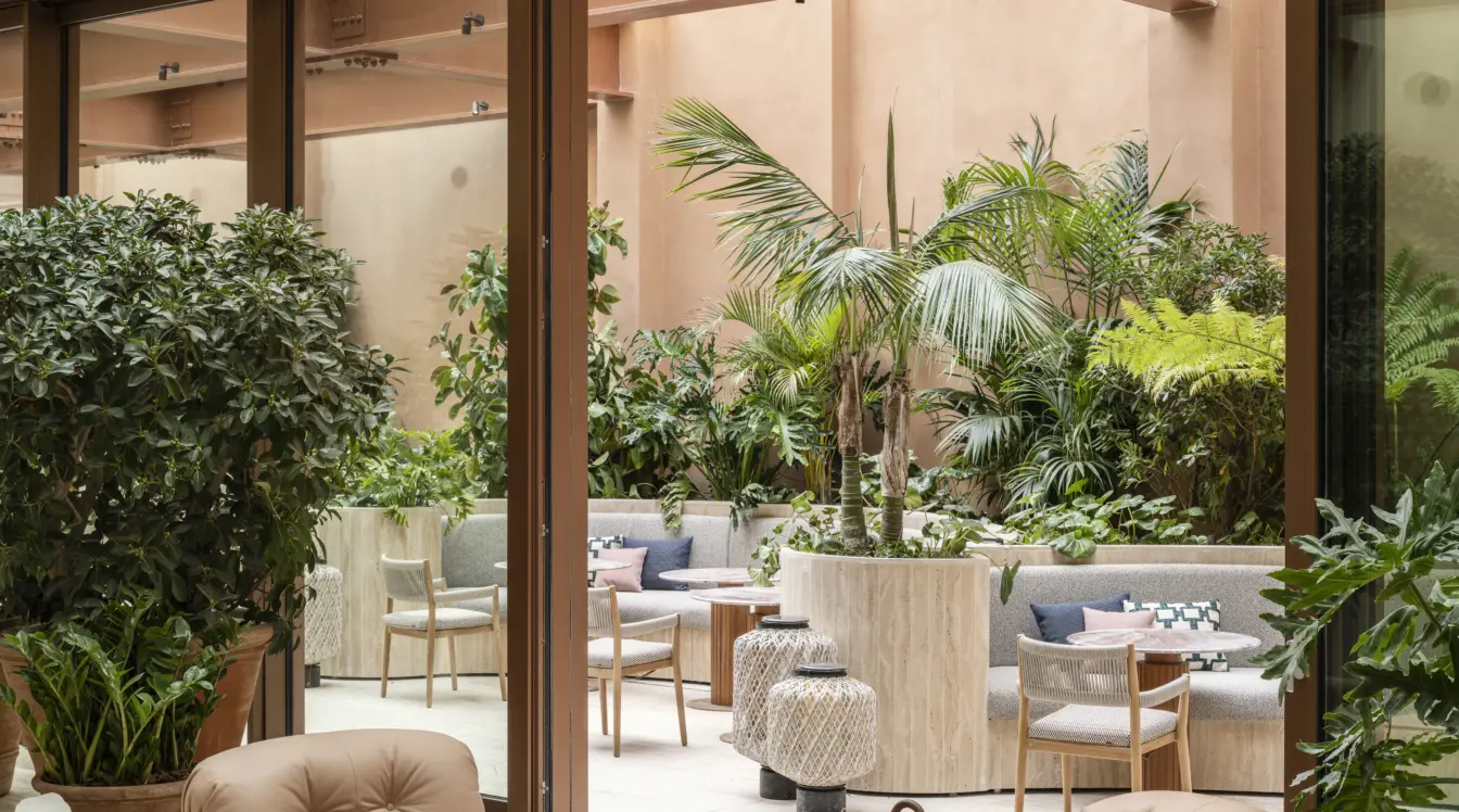 Interior of Six Senses Rome, one of the city’s central luxury wellness hotels