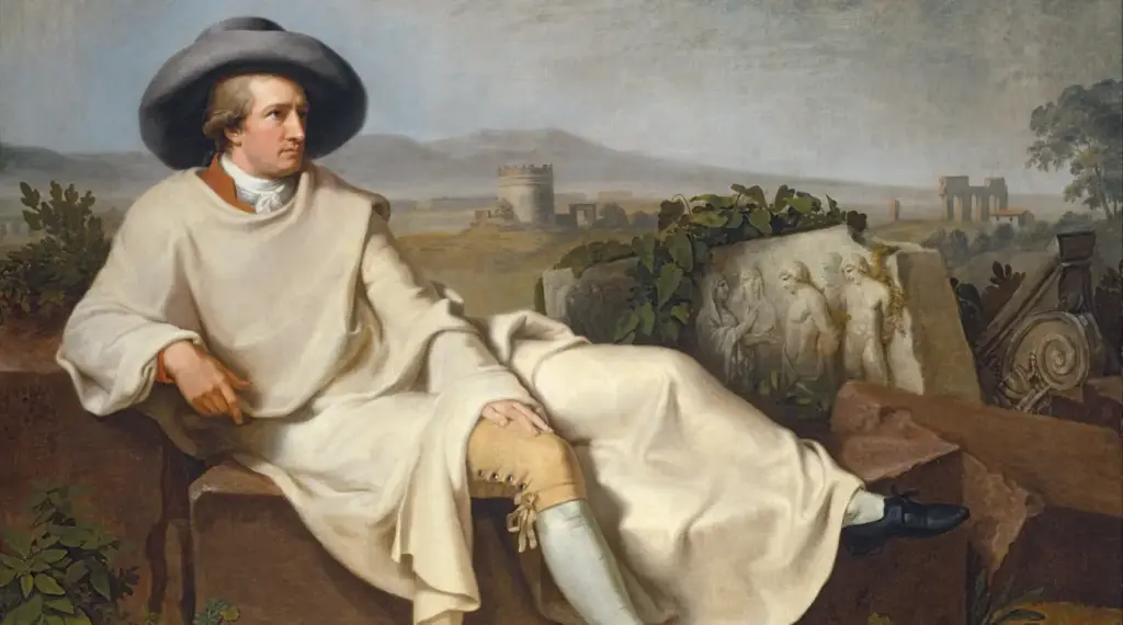 Goethe in the Roman Campagna, painted by Johann Heinrich Wilhelm Tischbein
