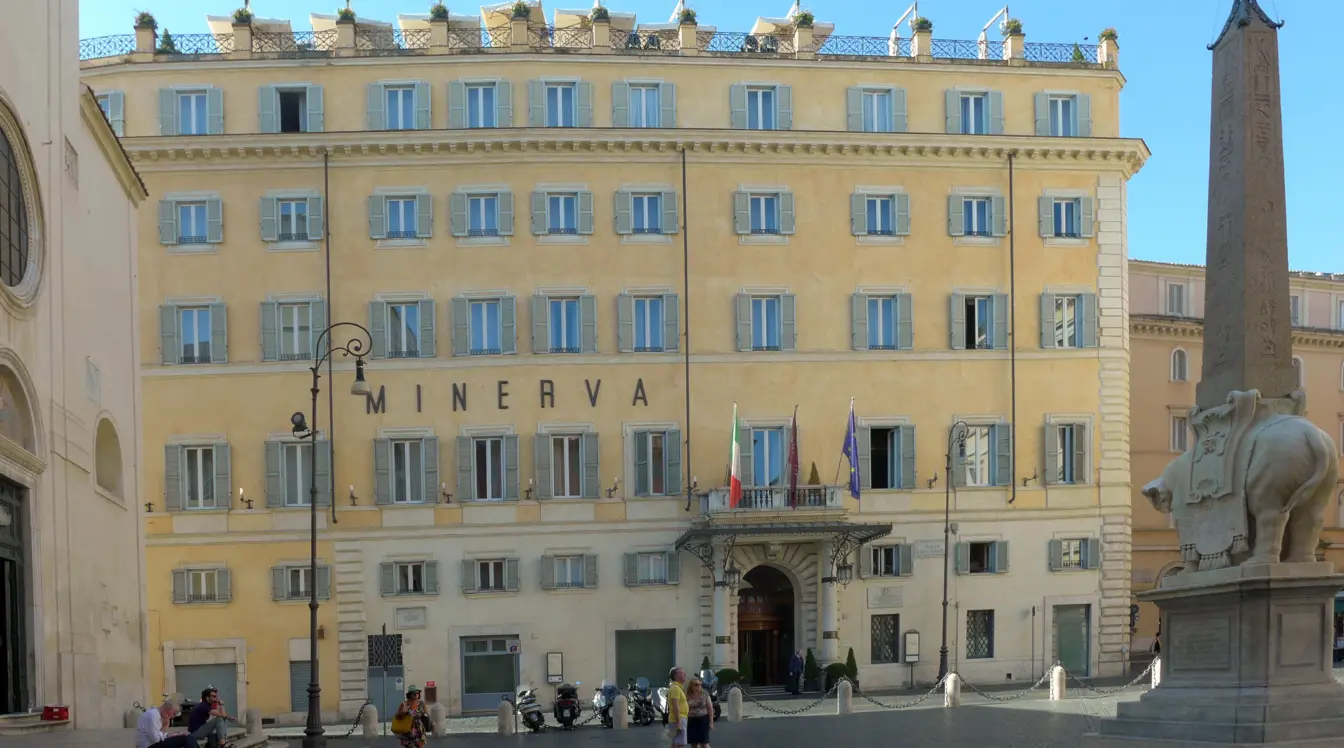 Historic Palazzo Fonseca building of Orient Express La Minerva in Rome