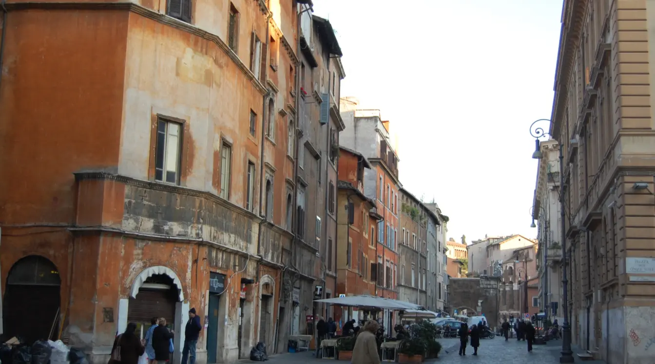 Piazza Costaguti in Rome, filming location for Emily in Paris Season 5
