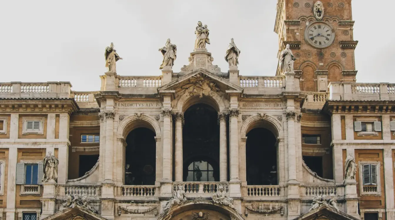 Facade of the Basilica of Santa Maria Maggiore in Rome