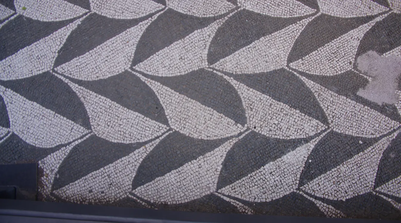 Roman mosaic at the Baths of Caracalla, a visual reference for Rome’s bathing tradition