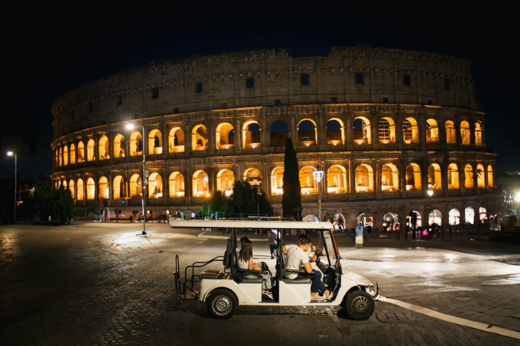 Private Rome Golf Cart Tour by Night