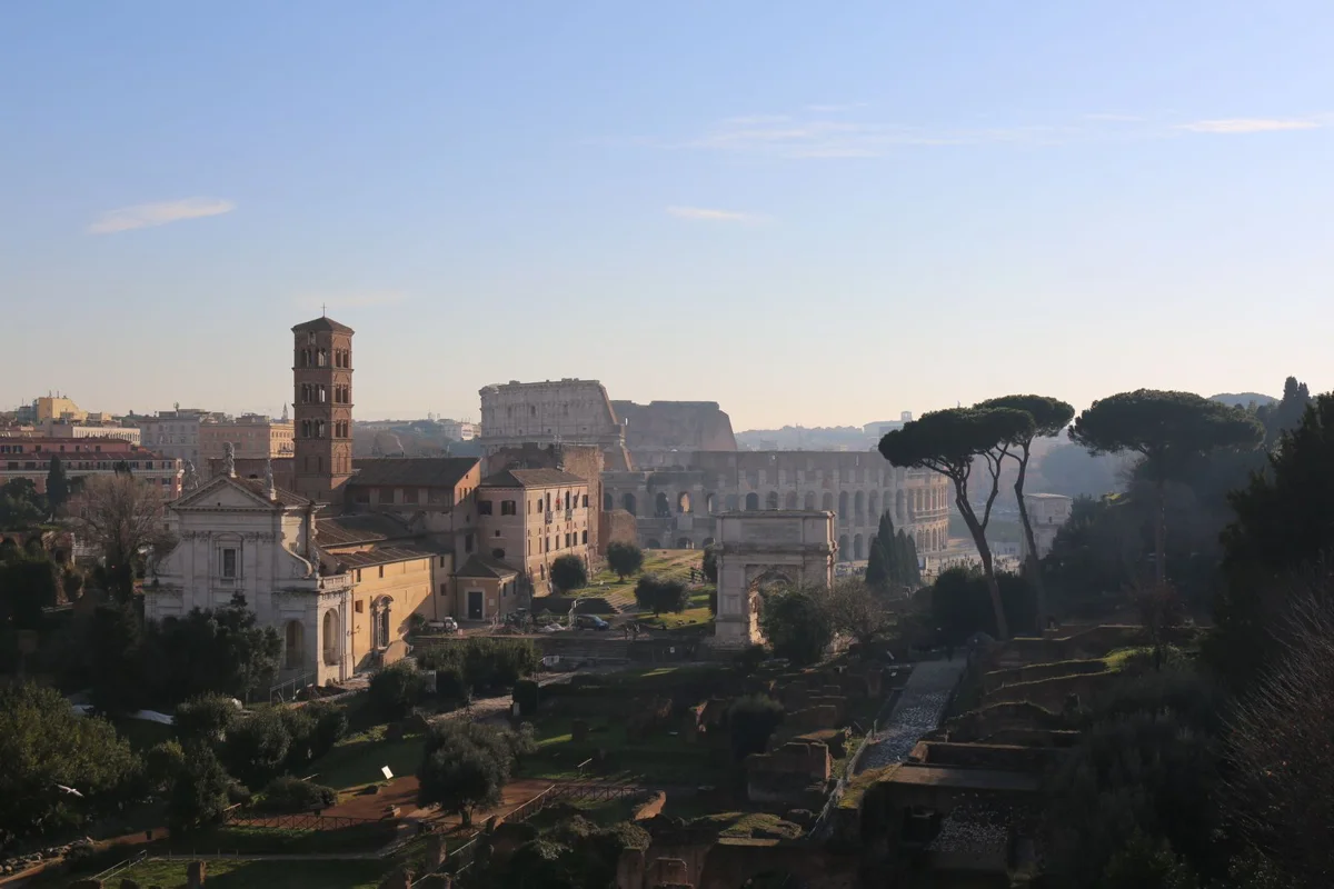 Colosseum and Roman Forum viewed from the Capitoline Hill