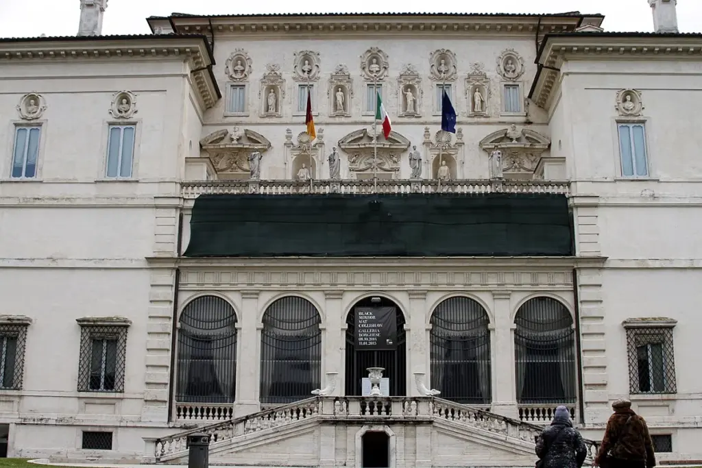 Facade of the Borghese Gallery in Rome